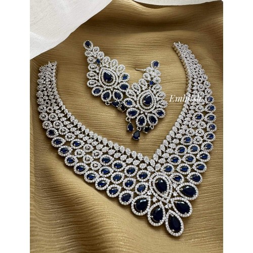 Royal AD V Shape Neckpiece- Blue