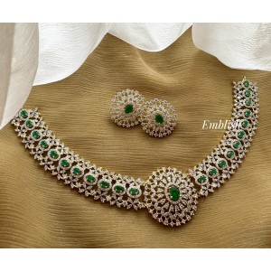 AD Flower Intricate Neckpiece - Green