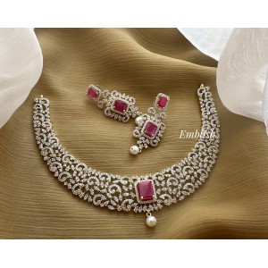 Royal AD Flower intricate Neckpiece 