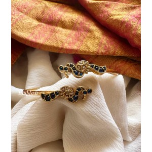 Peacock Kada Openable Bangle - Royal Blue