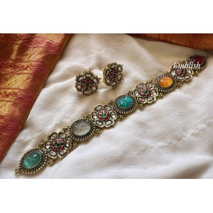 Indo Western Kundan Jadau Flower Choker