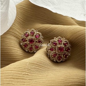 Ad Flower small studs - Red 