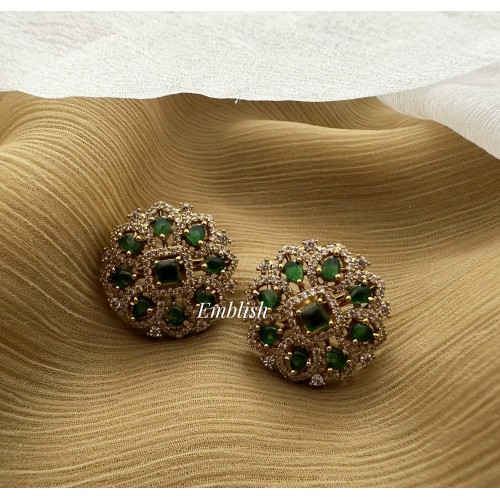 Ad Flower small studs - Green 