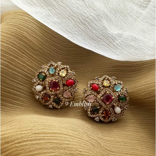 Ad Flower small studs - Multi colour 