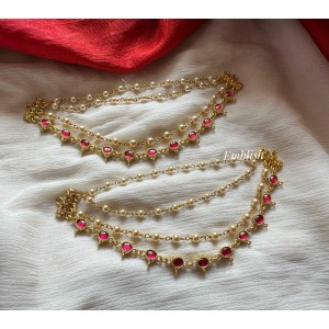 Kundan Jadau Pearl Layer Earchain 