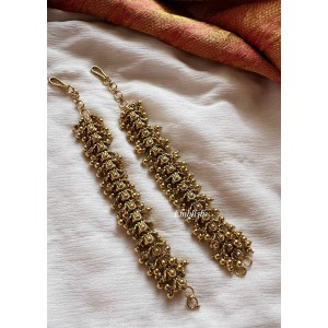 Antique Gold Bead Earchain