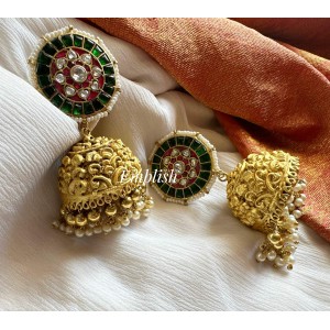 Kundan Jadau Jumbo Size Flower Jhumkha