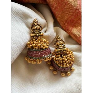 Matte Lakshmi Gold Bunch Jhumka