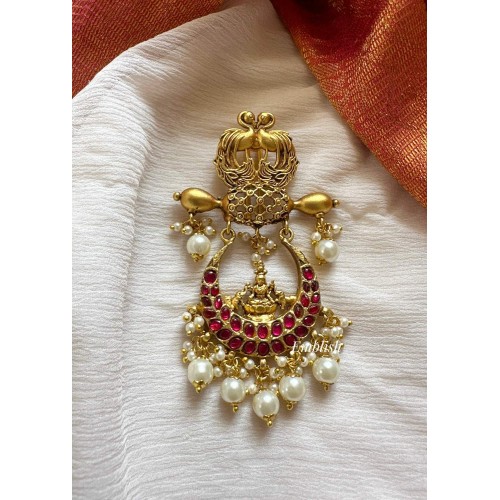 Royal Kundan Jadau Lakshmi Juda Pin Hair Choti - Pearl Beads