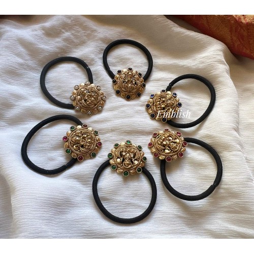 Antique Lakshmi Flower Pendant Hair Band 