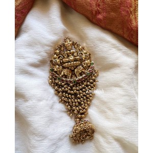 Gold alike Antique Lakshmi Haathi Gold Bunch Hair Choti