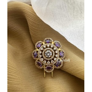 AD Flower Hair Choti - Purple