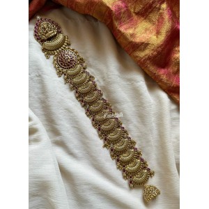 Antique Lakshmi Kemp Flower Gold Drops Hair Choti