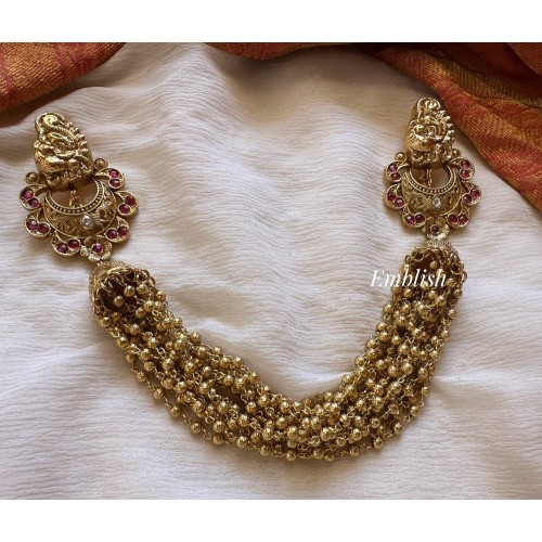 Royal Antique Annam Gold Bead Hair Choti