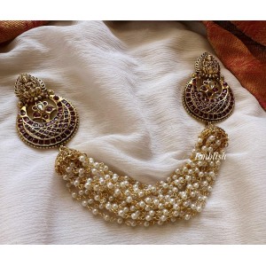 Royal Antique Lakshmi Kemp Half Moon Pearl Hair Choti