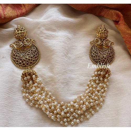 Royal Antique Lakshmi Kemp Hair Choti - Pearl Beads