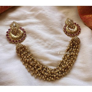 Royal Antique Kemp Gold Bead Hair Choti