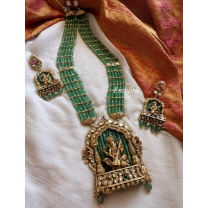 Royal Kundan Jadau Ganesha Mahal Pendant Mala Neckpiece