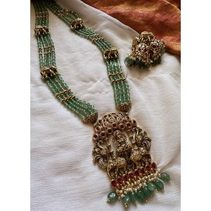 Royal Kemp Lakshmi Pendant with Haathi Pearl  Mala Neckpiece