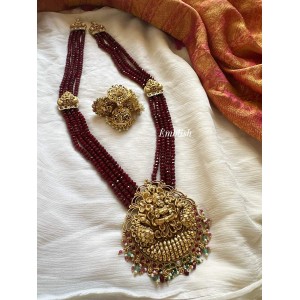 Antique Lakshmi Pendant Bead Layer Neckpiece