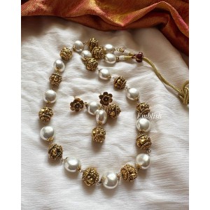 Pearl Antique Ball Mala Set