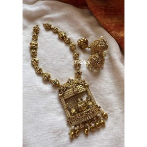 Real Gold Inspired Lakshmi Mahal Ball Short Neckpiece