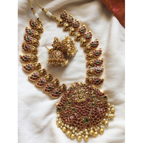 Antique Lakshmi with Peacock Mango Neckpiece