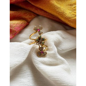 AD Butterfly Flower Finger Ring