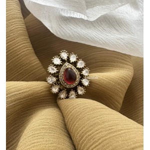 Tilak Victorian finger rings- Red 