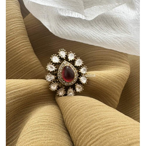 Tilak Victorian finger rings- Red 