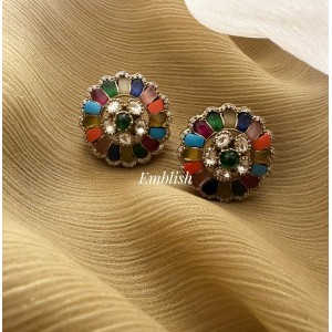 Victorian Kemp Flower Multicolour Stud 