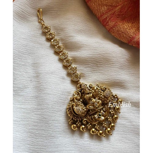 Gold alike Antique Krishna Tikka - Gold Beads