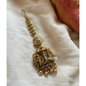 Antique Ram Parivar Tikka - Gold Drops