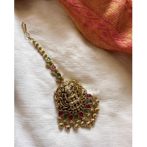 Antique Lakshmi Kemp Tikka - Gold Drops