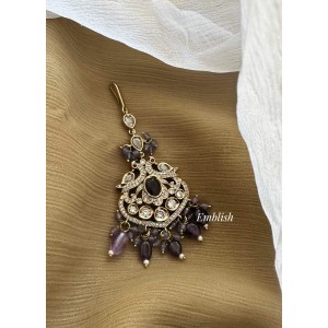 Victorian Antique Double Peacock Tikka - Purple