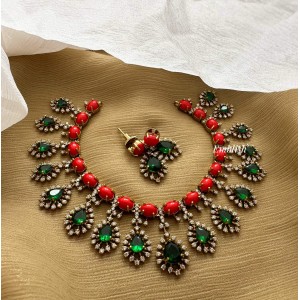 Coral AD Emerald Neckpiece