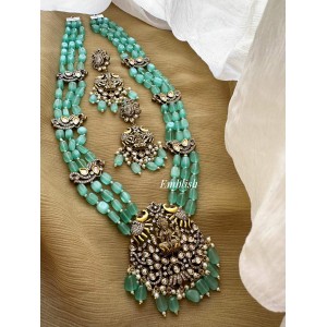 Royal Victorian Antique Lakshmi with Haathi Pendant Pearl Mala Set