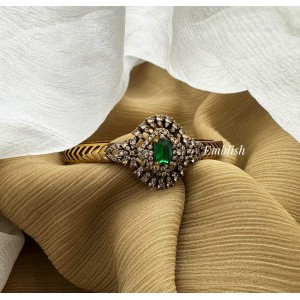 Antique Victorian Flower Kada - Green