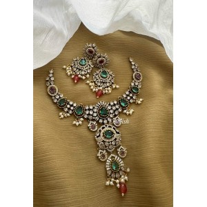 Royal Victorian Flower Double Pendant Neckpiece