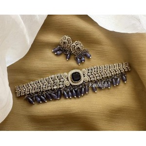 Victorian Array with Bead choker - Purple