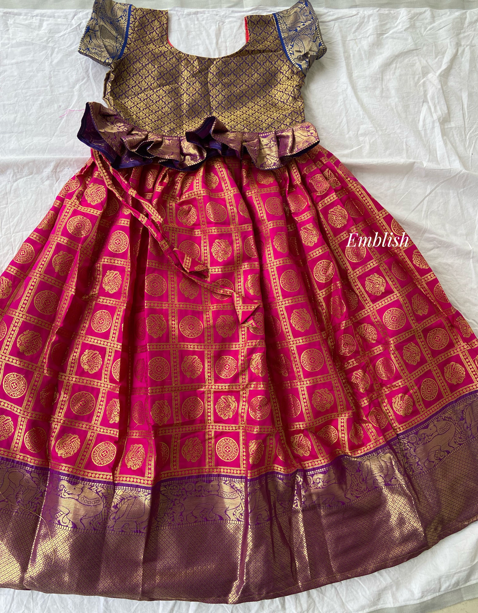 Banarasi Pattu lehenga - Pattu Halfsaree set – shakthistyles