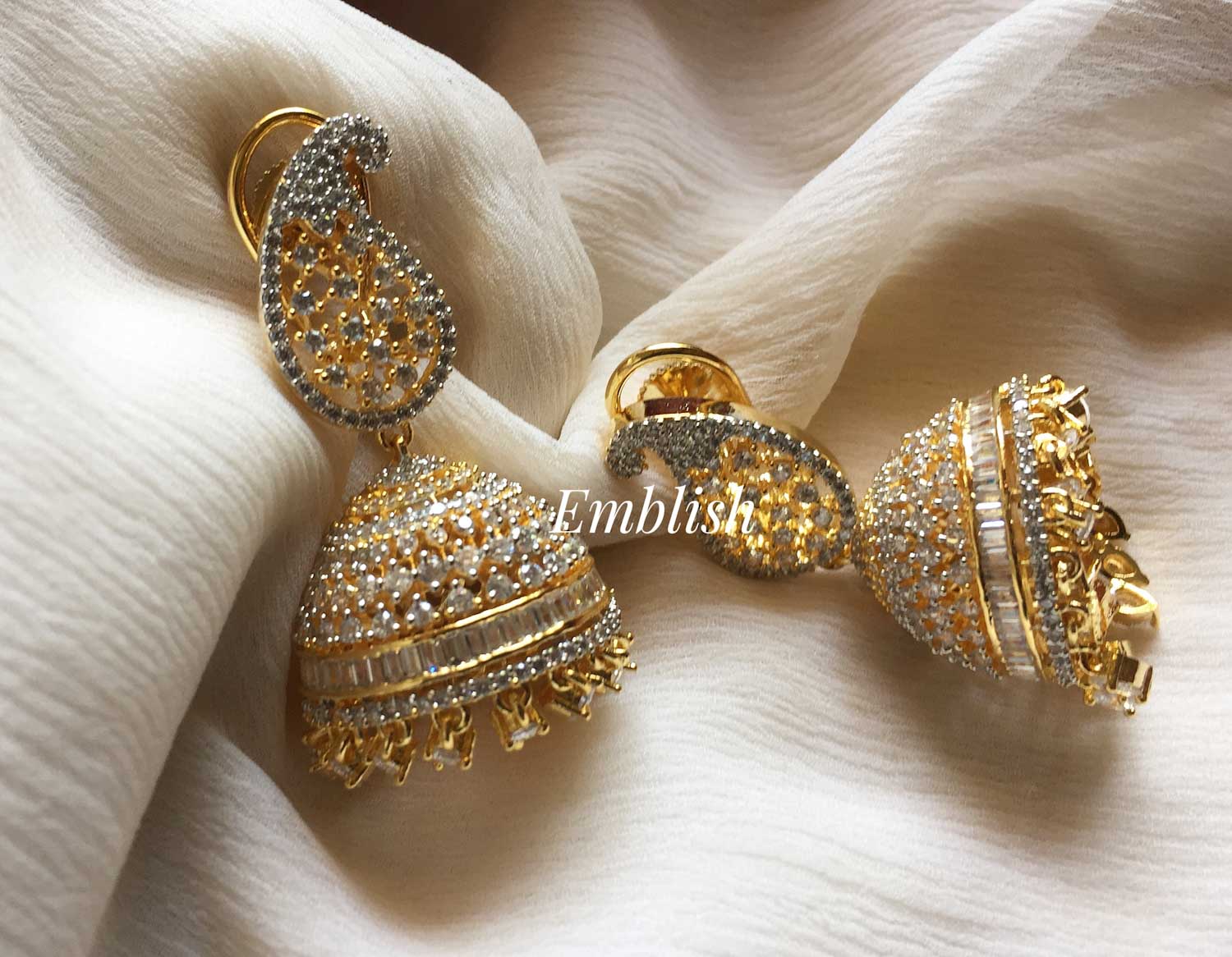 Victorian Big Jhumka Earrings For Women – Gehna Shop