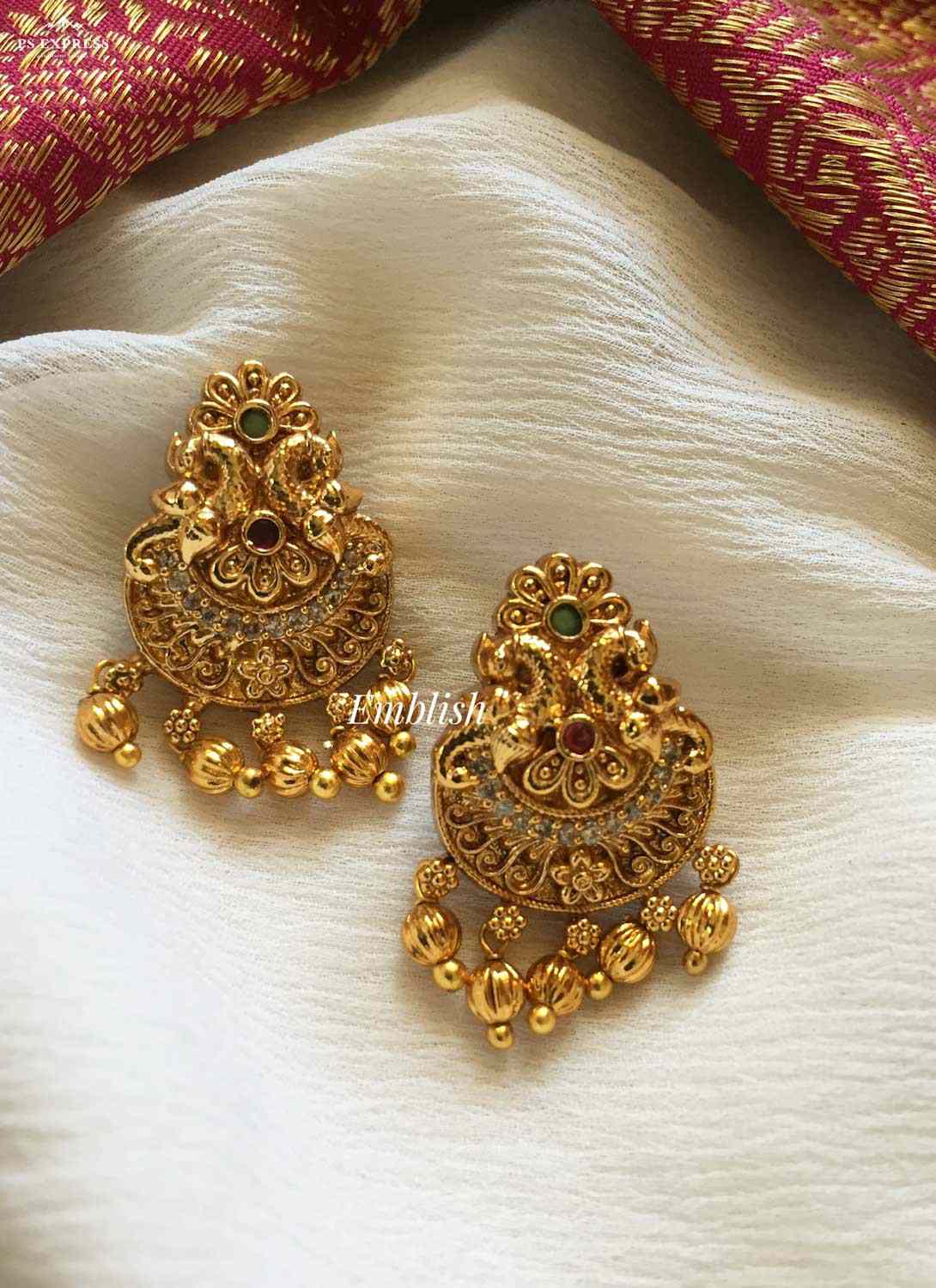 Beautiful Peacock Studs